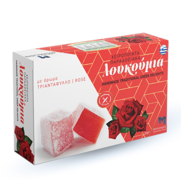 Μιχαηλίδης Λουκούμια Παραδοσιακά Τριαντάφυλλο 250gr
