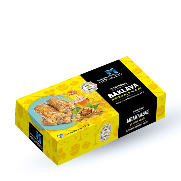 Μιχαηλίδης Σιροπιαστά Μπακλαβάς Με Καρύδι Μέλι 180gr