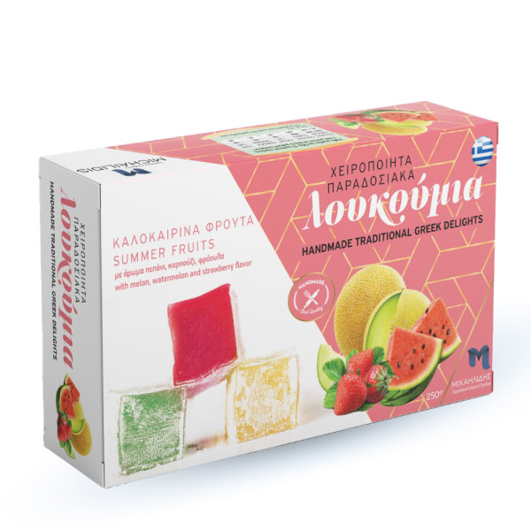 Μιχαηλίδης Λουκούμια Παραδοσιακά Καλοκαιρινά Φρούτα 250gr