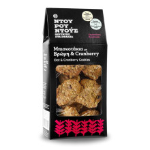 Ντουρουντούς Μπισκότα με Βρώμη και Cranberries Χειροποίητο 220gr