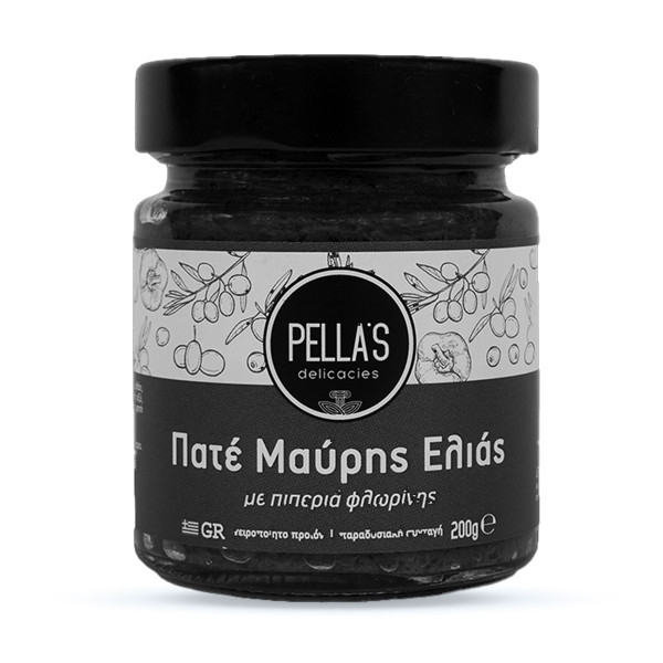 Pella’s Delicacies Πατέ Ελιάς Καλαμών Και Πιπεριά Φλωρίνης 200gr