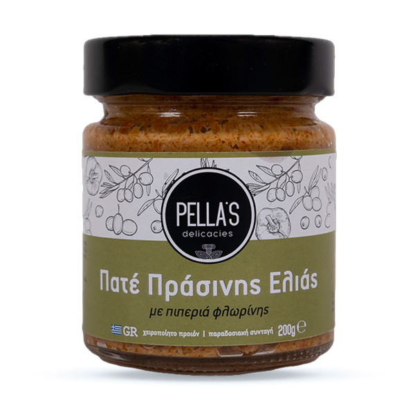 Pella’s Delicacies Πατέ Πράσινης Ελιάς Και Πιπεριά Φλωρίνης 200gr