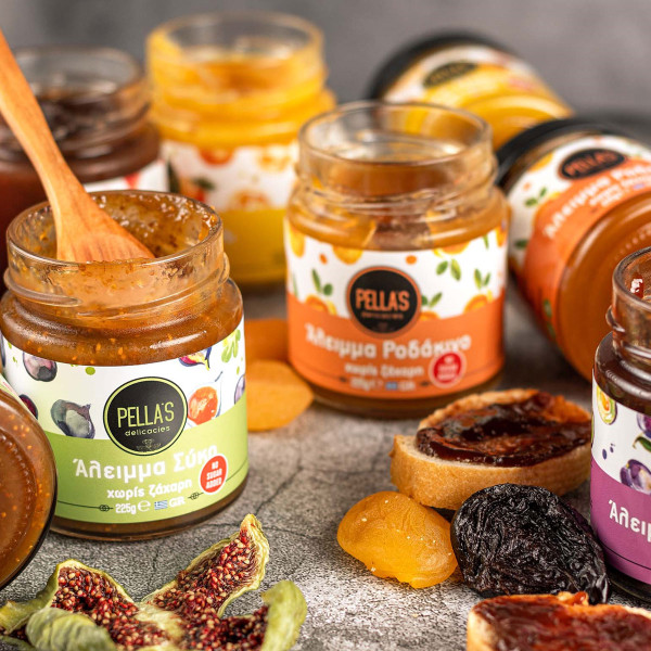 Pella’s Delicacies Άλειμμα Ροδάκινο Χωρίς Ζάχαρη 225gr