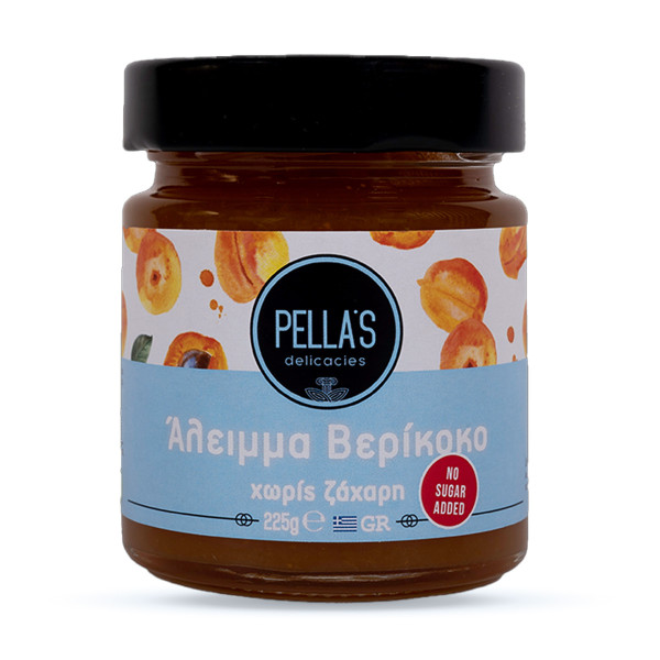 Pella’s Delicacies Άλειμμα Βερίκοκο Χωρίς Ζάχαρη Μαρμελάδα 225gr