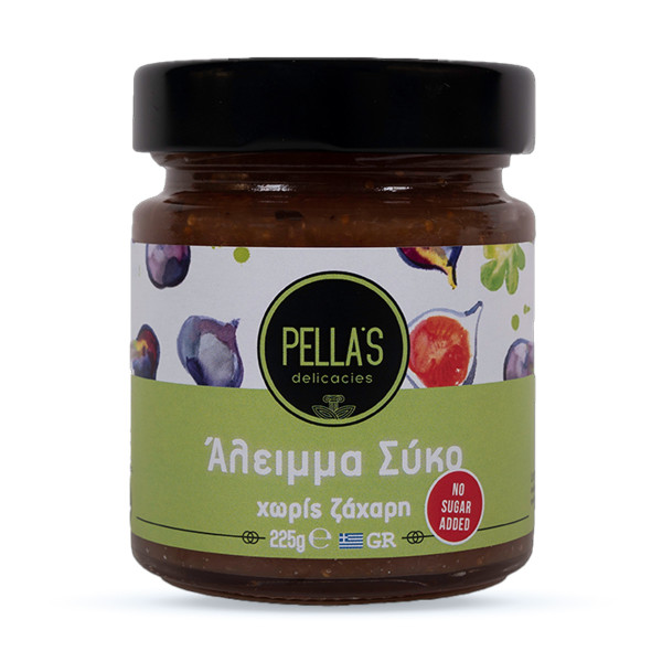 Pella’s Delicacies Άλειμμα Σύκο Χωρίς Ζάχαρη Μαρμελάδα 225gr
