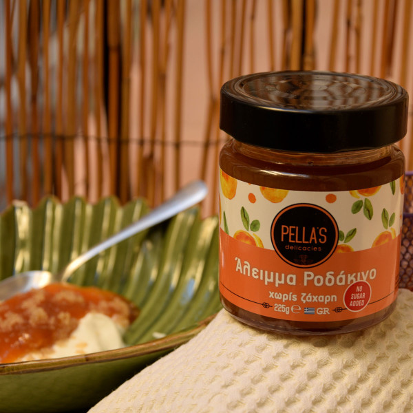 Pella’s Delicacies Άλειμμα Ροδάκινο Χωρίς Ζάχαρη 225gr