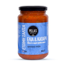 Pella’s Delicacies Σάλτσα Ντομάτας Με Ελιά Και Κάπαρη 360gr