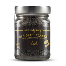 Salt Odyssey Βάζο Νιφάδες Θαλασσινό Αλάτι Μεσολογγίου Μαύρο Μελάνι 100gr