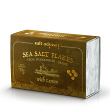Salt Odyssey Box Νιφάδες Θαλασσινό Αλάτι Μεσολογγίου Λεμόνι 75gr