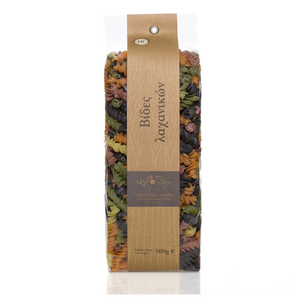 Αγροζύμη Βίδες Λαχανικών Ζυμαρικά 500gr