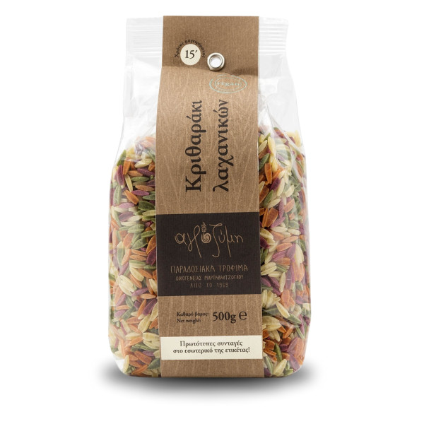 Αγροζύμη Κριθαράκι Λαχανικών Ζυμαρικό 500gr
