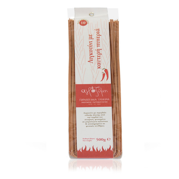 Αγροζύμη Linguine Με Καυτερή Πιπεριά Ζυμαρικά 500gr
