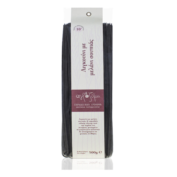 Αγροζύμη Linguine Με Μελάνι Σουπιάς Ζυμαρικά 500gr