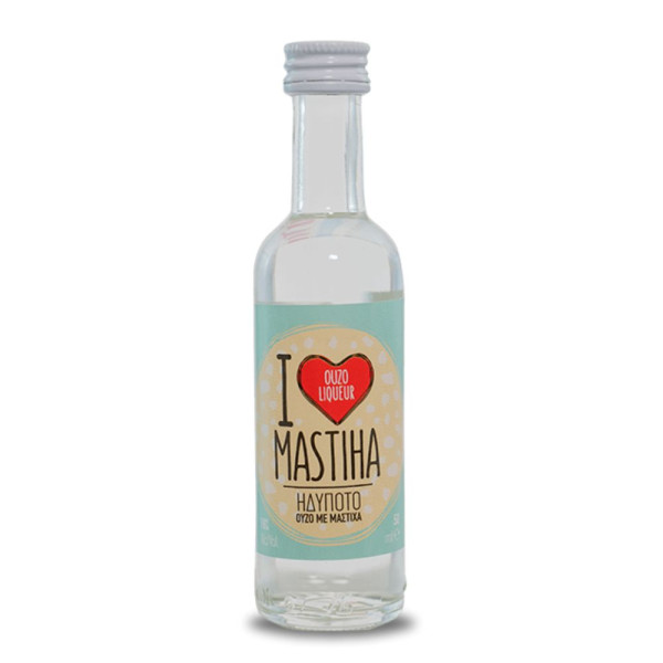 Cretan Spirits I Love Ούζο Μαστίχα 50ml Set 24Τμχ