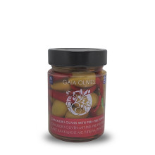 Gaia Olives Πράσινες Ελιές Χαλκιδικής Γεμιστές Με Πιπεριά Chili 200gr