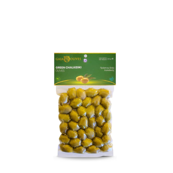 Gaia Olives Πράσινες Ελιές Χαλκιδικής Vacuum 250gr