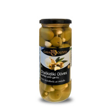 Gaia Olives Πράσινες Ελιές Χαλκιδικής Γεμιστές Με Σκόρδο 285gr