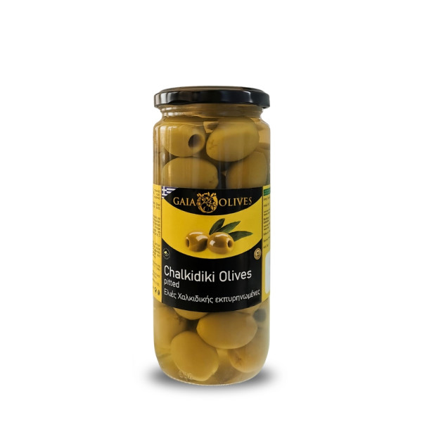 Gaia Olives Πράσινες Ελιές Χαλκιδικής Eκπυρηνωμένες 255gr
