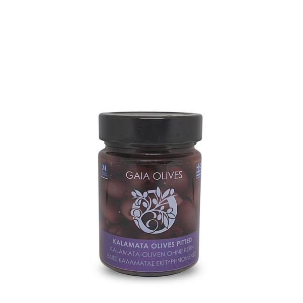 Gaia Olives Μαύρες Ελιές Καλαμών Eκπυρηνωμένες 180gr