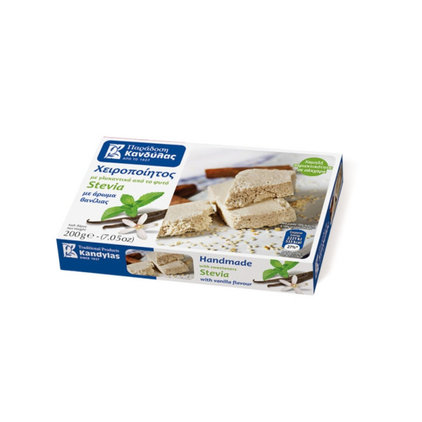 Κανδύλας Χαλβάς Βανίλια Με Stevia 200gr