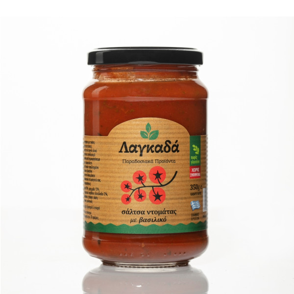Λαγκαδά Σάλτσα Ντομάτας Με Βασιλικό 370gr