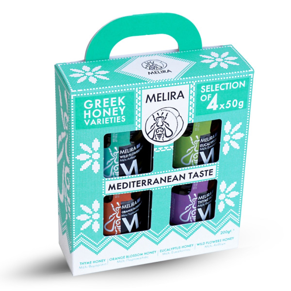 Melira Μέλι Mediterranean Taste  Σετ Δώρου 4x50gr